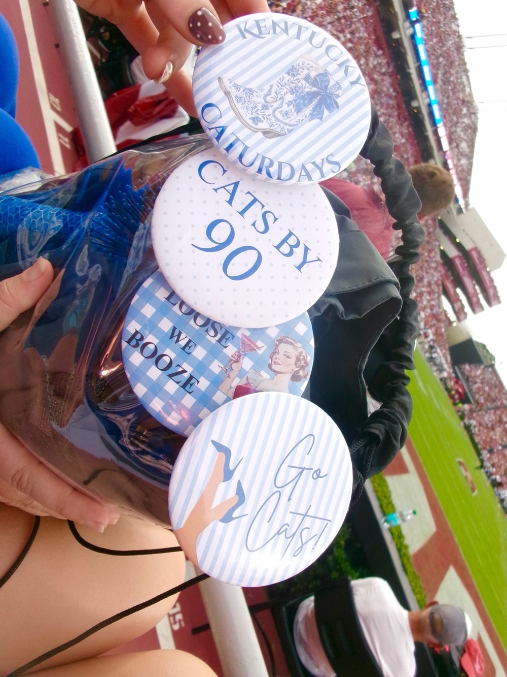 Kentucky Themed Blue Party Button Set - Go Cats!